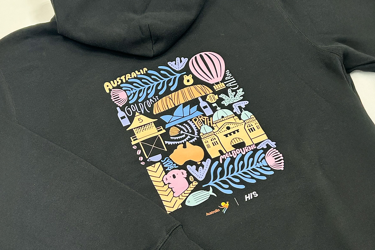 HIS 様<br>オーストラリア政府観光局コラボパーカー制作