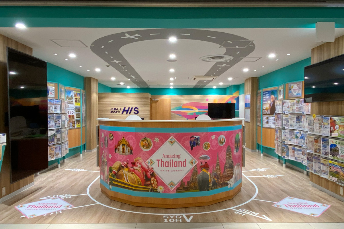 HIS 様<br>店舗装飾 サカエチカ営業所